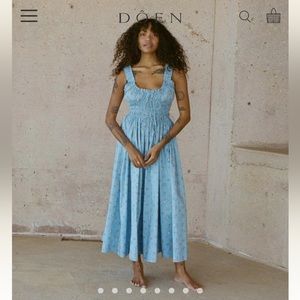 Doen EMMARETTA DRESS IN SKY BOUTON DE ROSE, size XS /NWT